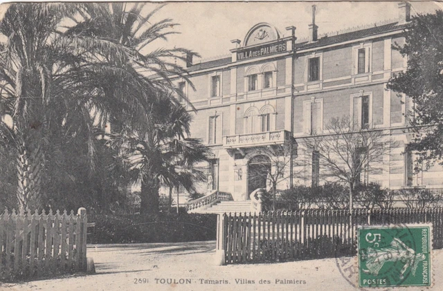 CARTE POSTALE ANCIENNE TOULON 2691 tamaris villas des palmiers