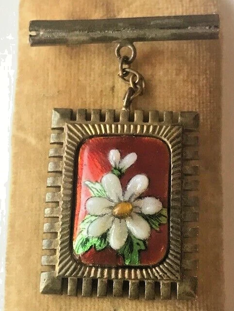 Rare Médaillon Pendentif Ancien émaillé - Signé Limoges ? - Vintage Français