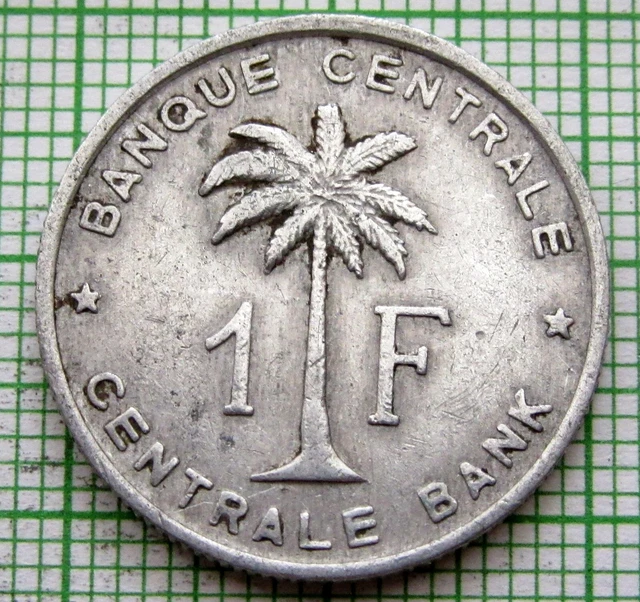 Ruanda-Urundi Belgian Congo Province 1960 Franc, Aluminium