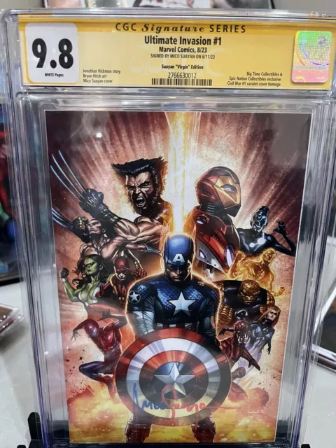 Ultimate Invasion #1 Mico Suayan Exclusive Virgin Variant CGC 9.8 Signed🔥🔥