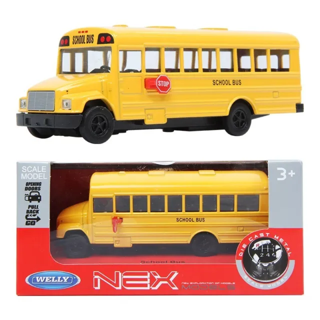 Welly 1/34 School Bus Yellow Diecast Model Car