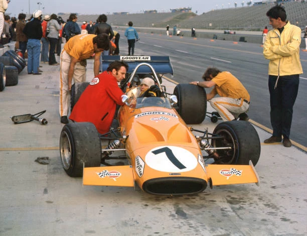 Photo Ancienne Denny Hulme & Peter Gethin - Questor GP Ontario 1971 - Vintage