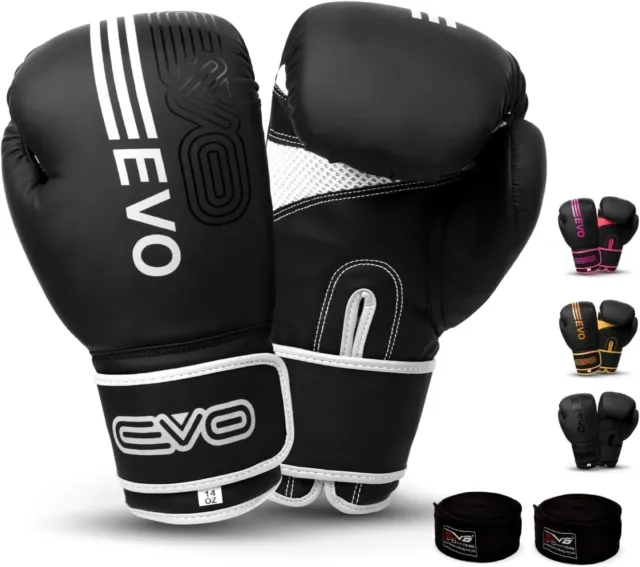 Pro Leather Boxing Gloves,MMA,Sparring Punch Bag,Muay Thai Training Gloves