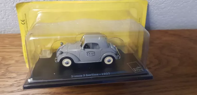 Musee De La Poste  Simca  5  Berline  1937   Edition Atlas  1/43  ( Ca2  )