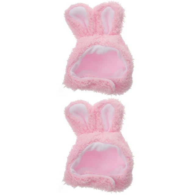 2pcs adorable animal de compagnie chiot chapeau lapin