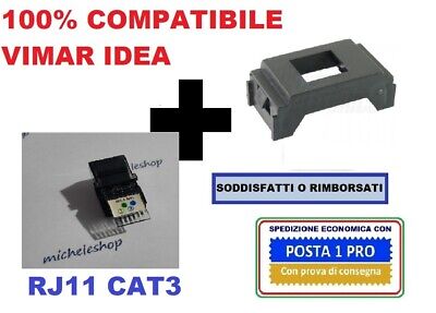 CAT presa telefonica rj11 cat3 compatibile bticino magic bianco 