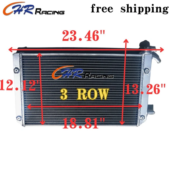 Jumbo Radiator 3 ROW ALUMINUM Radiator wsp EML Jumbo Sidecar Radiator 596mm*337mm*53mm ...