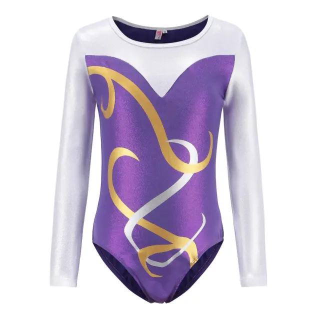 Body da ginnastica per ragazze Violet Dancing Gym Dress Sportwear Activewear
