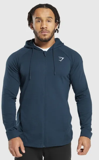 GYMSHARK MEN'S CRITICAL zip up hoodie (Brand New In Pack) Navy size L RRP  £45. £29.99 - PicClick UK