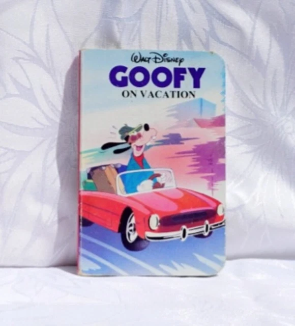 Vintage Walt Disney's Goofy on Vacation 1993 Mini Cardboard Pages Hardcover Book