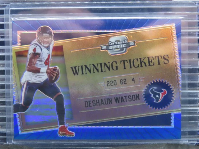 2020 Contenders Optic DeShaun Watson Blue Prizm Winning Tickets #36/99 Texans