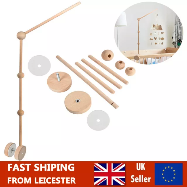 Baby Crib Mobile Bracket Set Infant Hanging Bed Cot Bell Holder Teether Toys UK