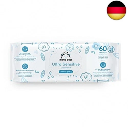 Amazon-Marke: Mama Bear Ultra Sensitive Baby Feuchttücher - 18er Packung (1080 2