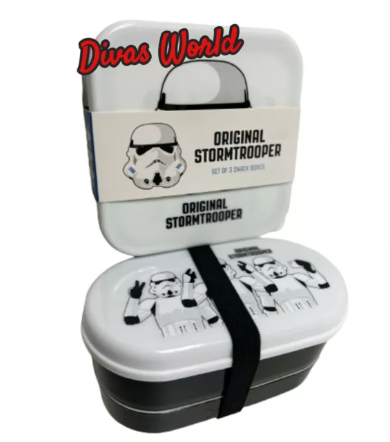 Star Wars Storm Trooper Brotdose Snack Töpfe 3er Set / gestapelt Bento Box Geschenk