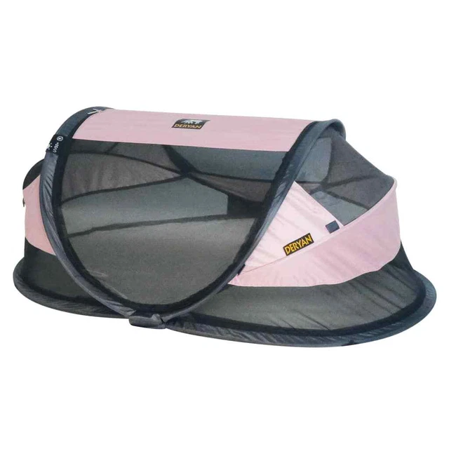 DERYAN Pop-Up-Reisebett Baby Luxe mit Moskitonetz Rosa DERYAN