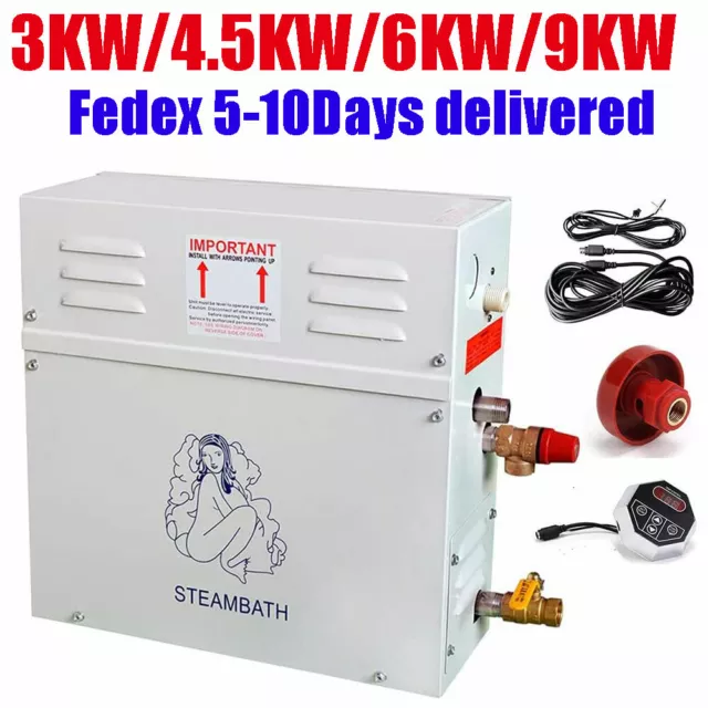 220V 3KW 6KW 9KW Steam Room Generator Sauna Bathroom Home SPA Digital Controller