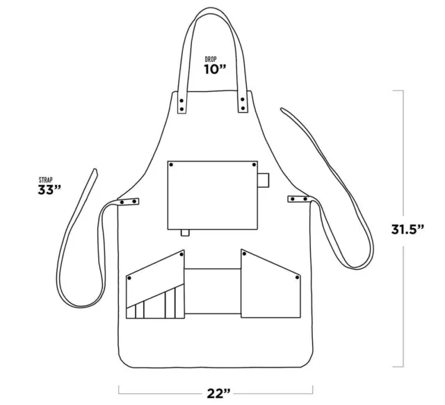 STG Premium Delantal de Cuero para Cocinar/Uniforme de Peluquería/Navidad... 3