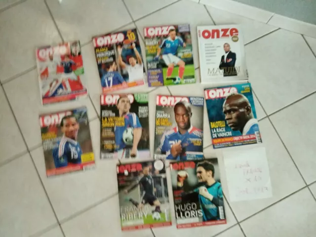 2008-2013 Lot 10 revues ONZE MONDIAL special équipe de france-magazine football