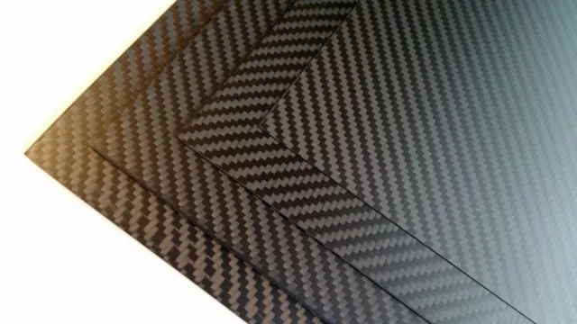 Plate 3K Carbon Fibre Sheet 1.0mm x 120mm ×100mm Twill Black 1mm