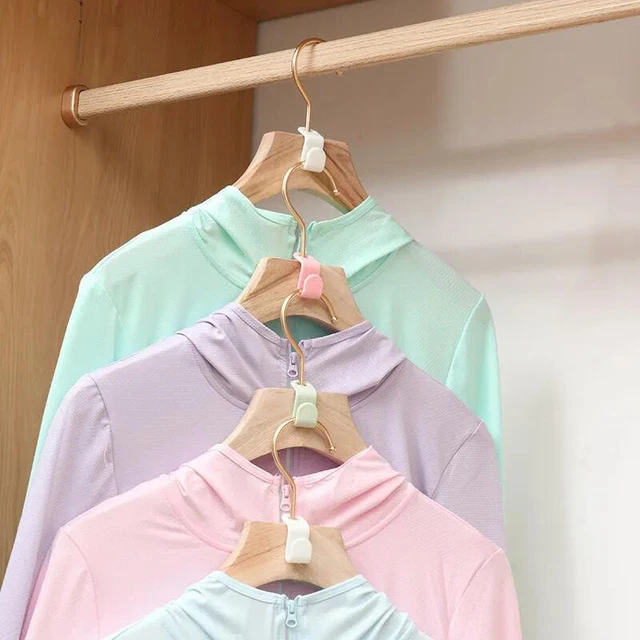 Mini Colgador de Ropa Ganchos Colgantes Ahorro Espacio Abrigo Antideslizante AlmacenamientoD_