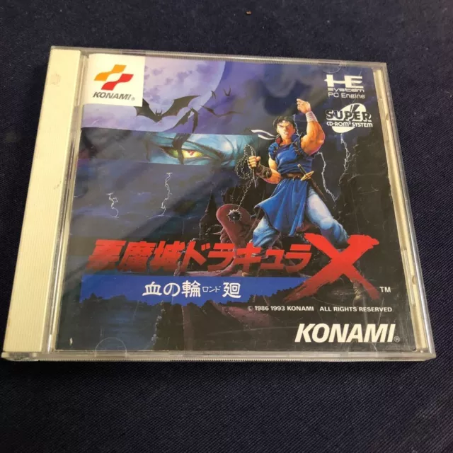 KONAMI PC Engine Akumajou Dracula X Chi no Rondo Castlevania CD-ROM2 From JAPAN