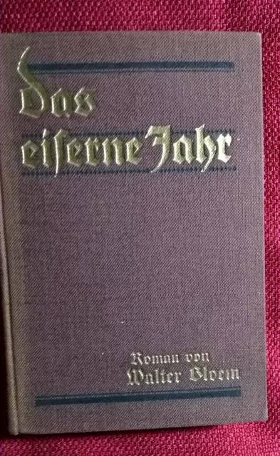 Livre ancien "L'année de fer", roman de Walter Bloem, 1910, 499 pages