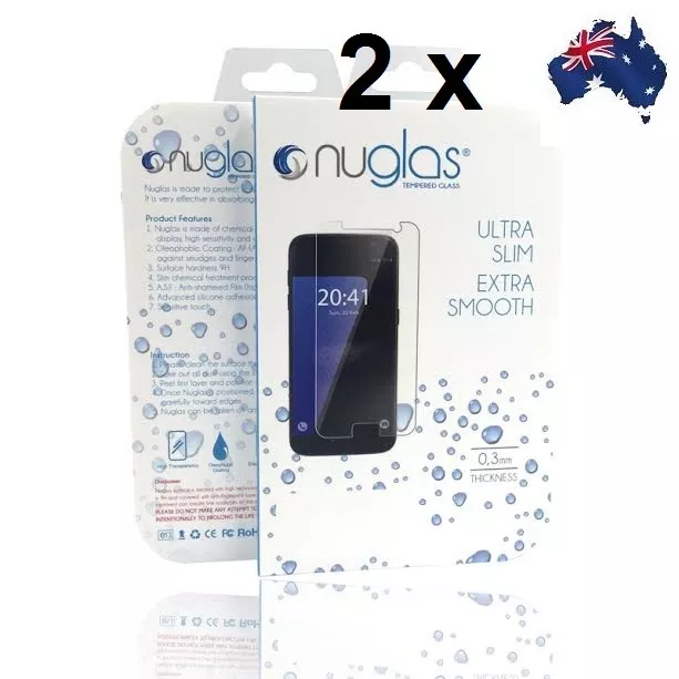 2X GENUINE NUGLAS Tempered Glass Screen Protector Guard For Samsung Galaxy S6