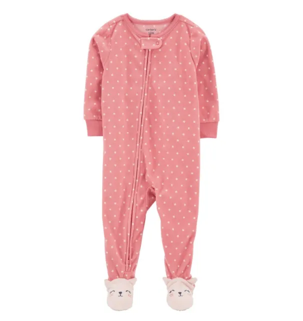 Carters Infant Girls Kitty Pink Blanket Sleeper Pajamas 6m NWT