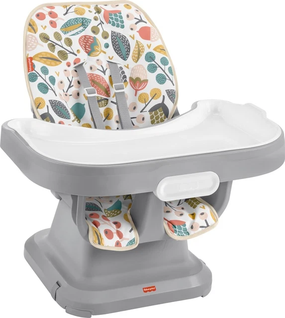 Fisher-Price SpaceSaver Simple Clean High Chair Berry Bramble Portable Infant