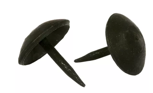 60 Black Clavos 1" Round Head Nails Domed Wrought Iron Furniture Door Decor Stud 3