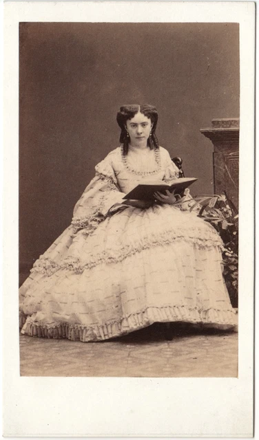 Portrait Jeune Fille Africaine - Photo CDV Originale, Tirage Albuminé Vers 1870