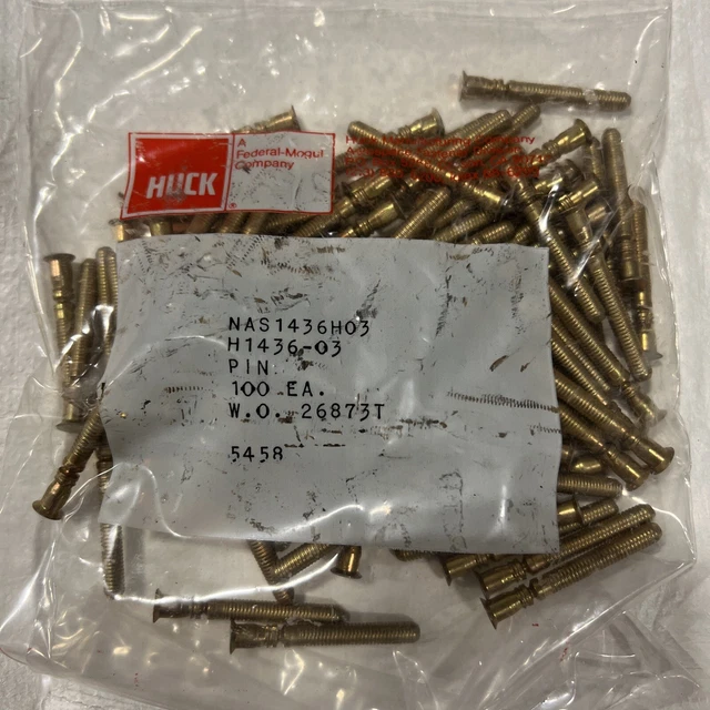 NEW Huck NAS1436H03 PIN Rivet (Qty 100)