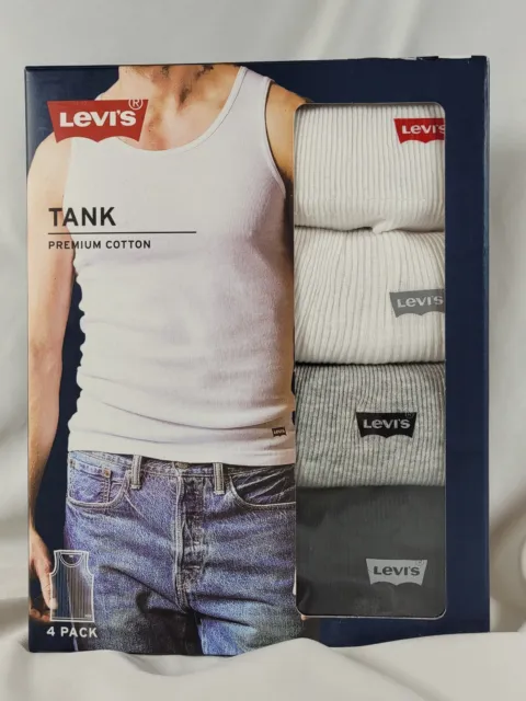 Levi'S 4 Pack Tank Tops S White 100% Premium Cotton, Tag-Free Levis Ships  Free! $29.77 - Picclick