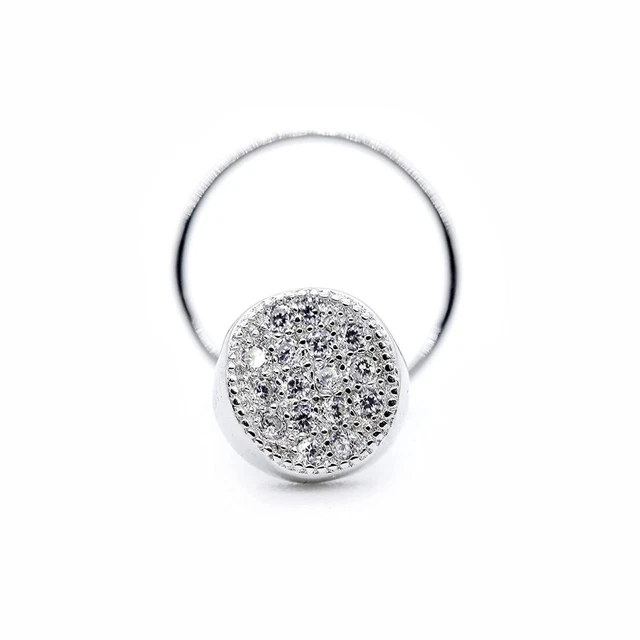 Indisch Traditionell Pure 92.5 Sterling Silber Rhodium Nase Pin für Mädchen