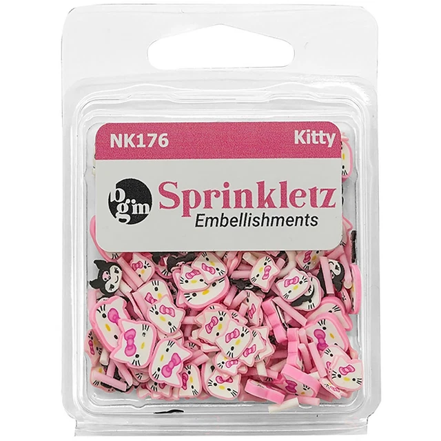 6 Pack Buttons Galore Sprinkletz Embellishments 12g-Here Kitty BNK-176