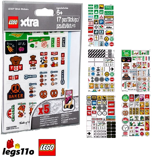 LEGO XTRA CITY Themed Brick Stickers x5 Individual Sheets (853921) £7. ...
