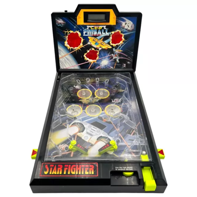 Juego de Pinball Electrónico LCD STAR FIGHTER de Colección Años 90 #8677 PROBADO