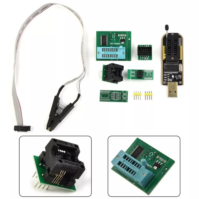 1.8V Adaptateur/24/25 Séries USB Programmeur SOIC8 Clip Eeprom Bios Writer