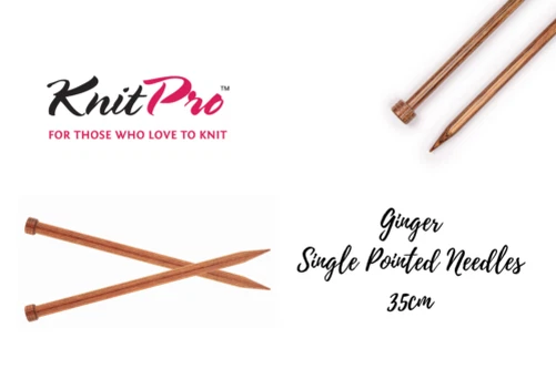 KnitPro Gingembre Simple Pointu Aiguilles 35cm, 3mm-12mm Tricot Aiguilles