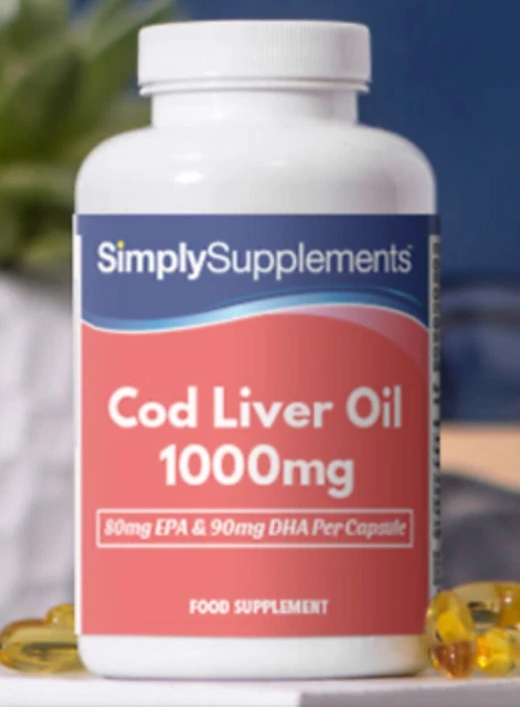 SIMPLY SUPPLEMENTS COD Liver Oil 1000mg 180 Capsules BBE 09/26 £17.66 ...