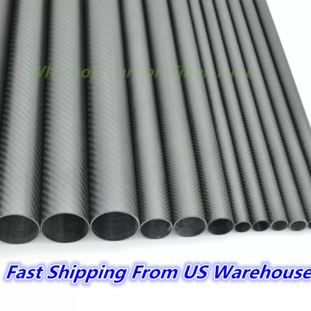 Matt Twill 3K Carbon Fiber Tube OD19mm x ID15mm 16mm x 500mm Roll Wrapped Pipe-H