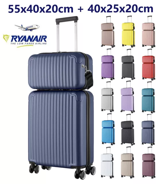 Valigia 55x40x20 o 40x20x25 cm Ryanair Trolley o Beauty Bagaglio a mano ABS 999