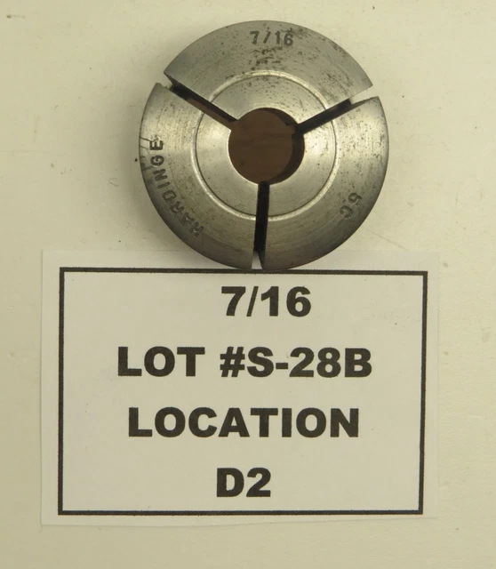 Hardinge 7/16" Diameter With Thread For Collet Stop - Lot S-28B R10C10