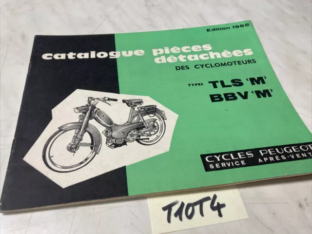 Peugeot cyclomoteur TLS M BBV M catalogue pièces détachées 1965 spare parts list
