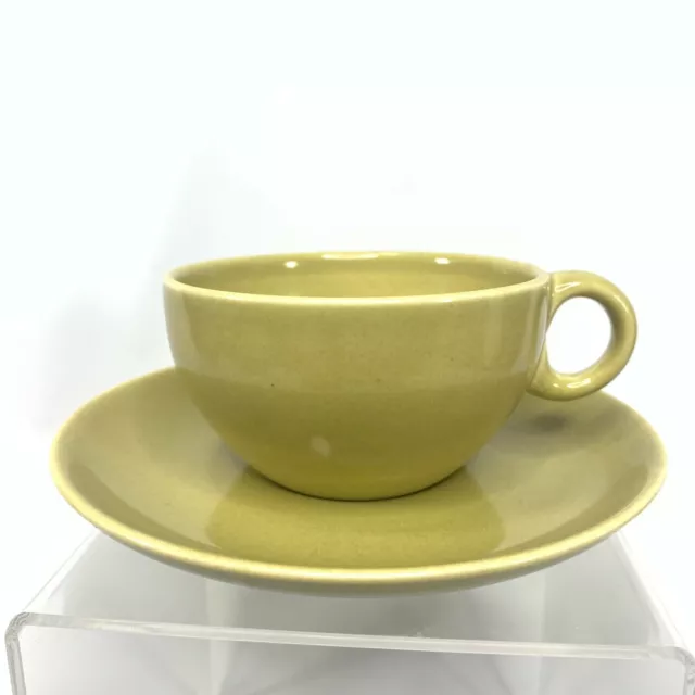 Russel Wright Iroquois Casual Avocado Yellow Cup & Saucer