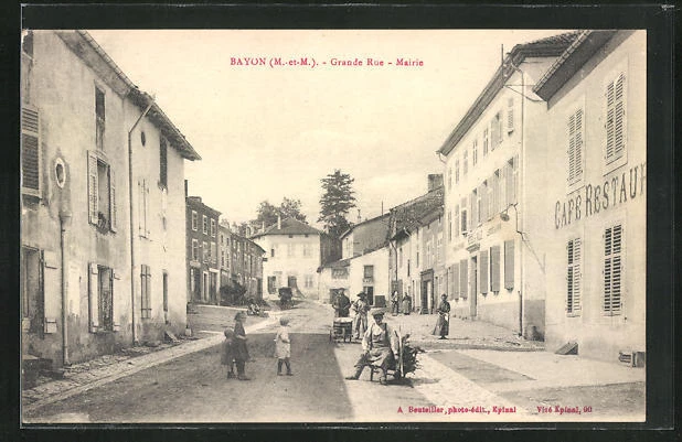 CPA Bayon, Grande Rue, Town Hall, Strasse am Hôtel de Ville
