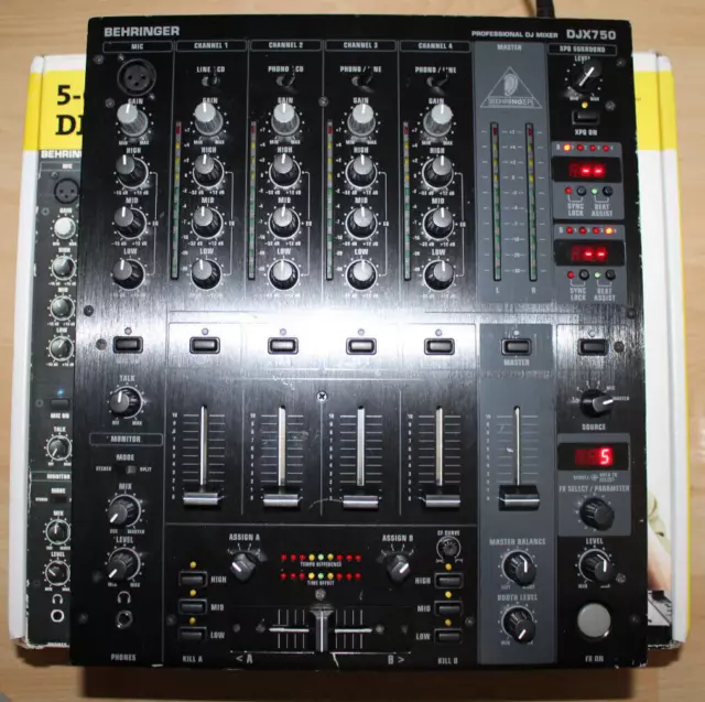 Behringer DJX750 5 Channel Dj Mixer DJX 750