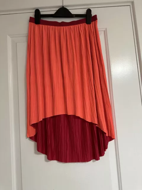 Women pleated flare Reversible skirt size 12-14 Summer Wear