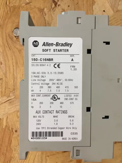 Allen Bradley SMC-3 Soft Starter 150-C16NBR. 16A 2