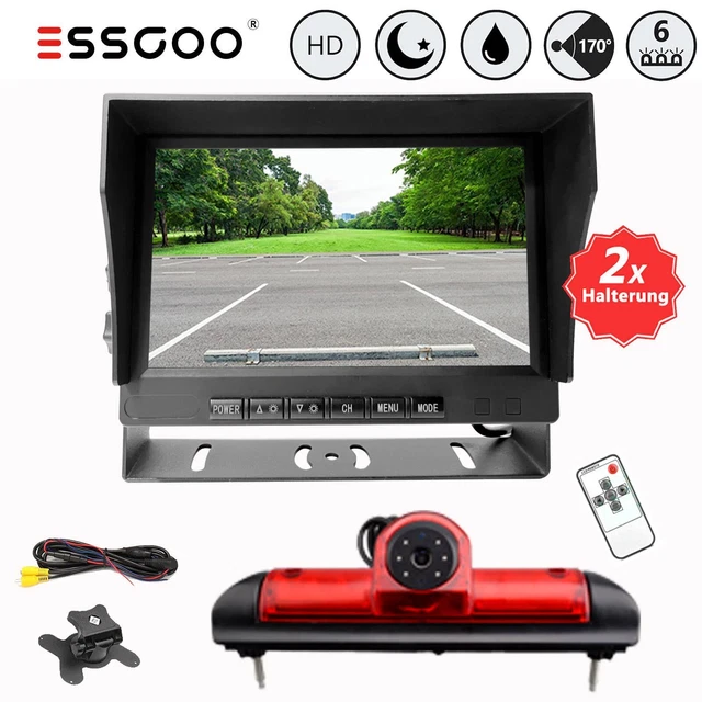 Telecamera di retromarcia grandangolare 170° con monitor 7 pollici per Fiat Ducato Citroen Jumper